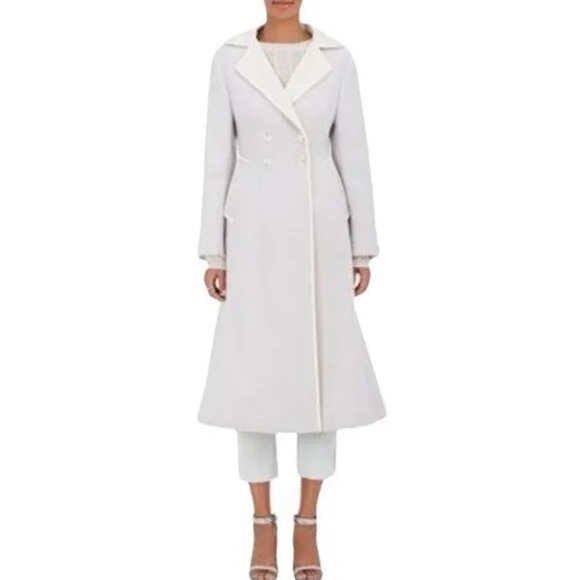 Sies Marjan Gray Wool Blend Double Breast Trench Coat - Picture 1 of 11